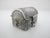 Silver Miniature Mexico Sterling Silver Wedding Treasure Chest Trinket Box For Sale - Image 8 of 11