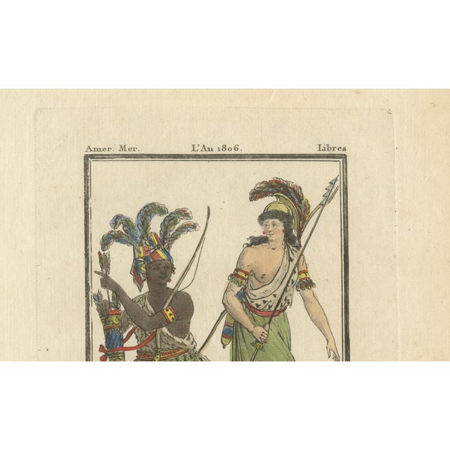 Paper Lachaussée, African Amazon and Amazon River Warrior, 1806, Engraving For Sale - Image 7 of 9