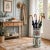 Ceramic Vintage Hand-Painted Chinoiserie Rose Medallion Porcelain Umbrella Stand For Sale - Image 7 of 7