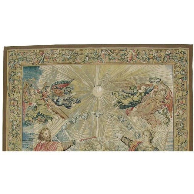 19th Century Vintage Tapestry Depicting a Royal Ceremony For Sale - Image 5 of 8