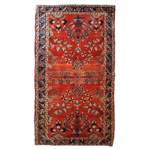 1900s Antique Handmade Persian Sarouk Mahajeran Rug