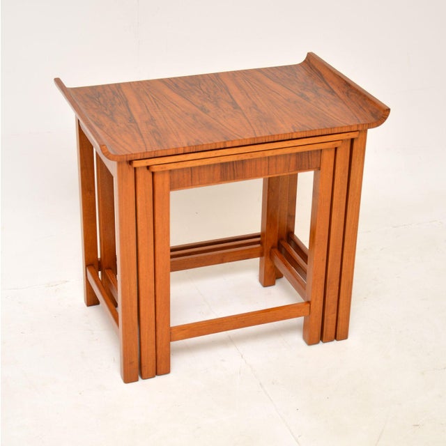 A superb original Art Deco period nest of tables in walnut, these were made in England and date from around the 1920-30’s....