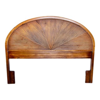 Vintage American of Martinsville Arched Tambour Queen Headboard For Sale