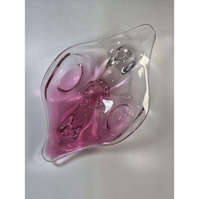 Art Deco Glass Bowl by Josef Hospodka for Chřibská, 1964 For Sale - Image 6 of 9