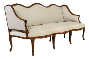 French Walnut Sofa, 19th Century