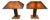 Pair of Frank Lloyd Wright Style Oak & Mica Table Lamps, USA, circa 1980s For Sale