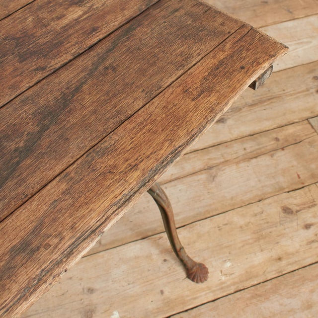 Antique French Cast Iron Garden Bistro Table, 1890s For Sale - Image 3 of 10