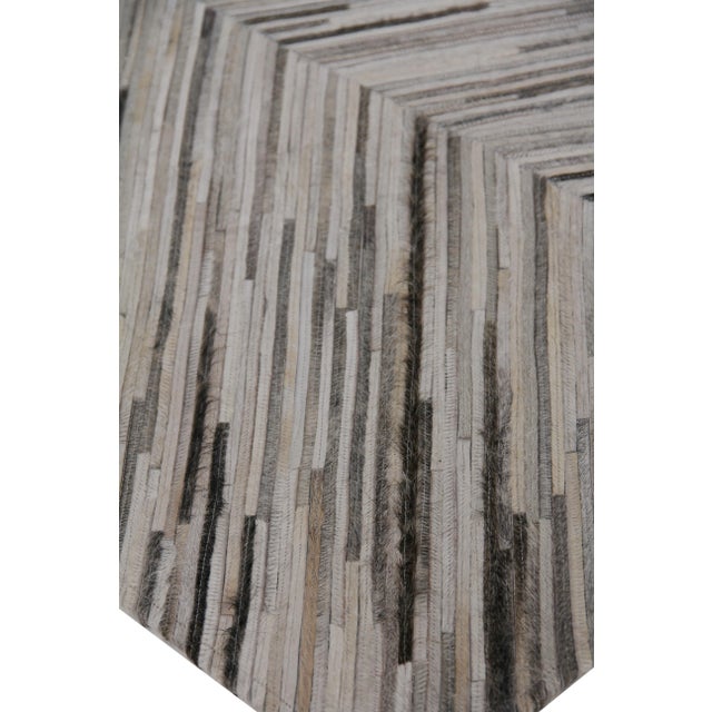 Montgomery Gray/Multi Patchwork Leather Area Rug - 5'x8' For Sale In Los Angeles - Image 6 of 8