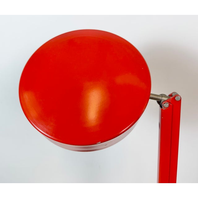 Vintage Adjustable Red Table Lamp, 1970s For Sale - Image 6 of 18