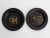 Late 19th Century Antique Papier Mache Wine Coasters / Plates, a Pair Hand Painted Gilt For Sale - Image 5 of 6
