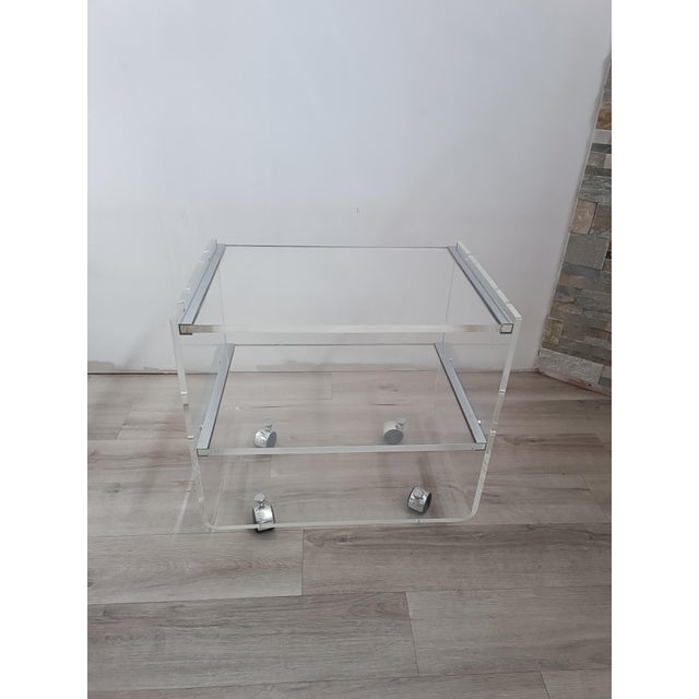 Table on Casters attributed to David Lange for Les Invisibles Du Marais, 1970s For Sale - Image 13 of 13