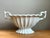 Ironstone Fluted Ceramic Footed Orchid Bowl For Sale - Image 9 of 12