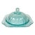 1970s Vintage Art Deco Hollywood Regency Indiana Glass Co. Recollection Covered Butter Dish For Sale