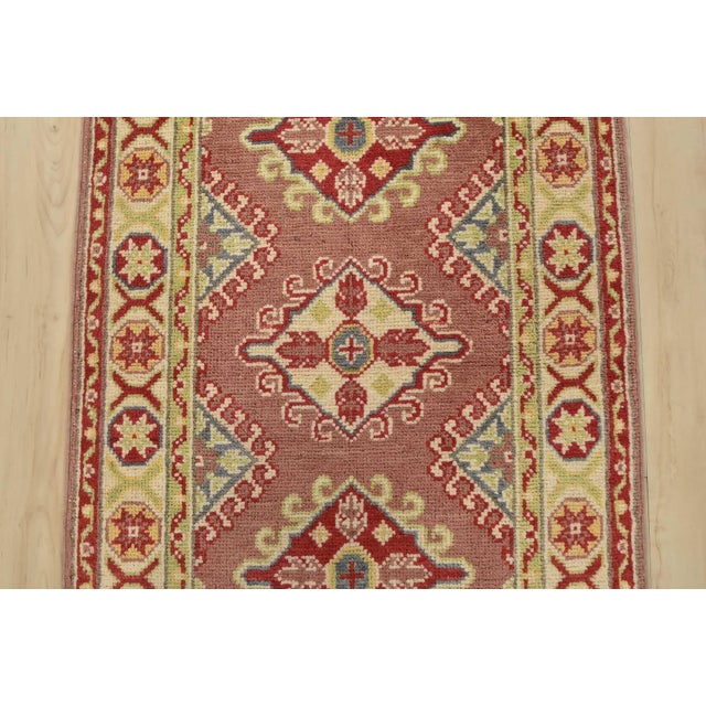 2020s Kazak Runner 2′ X 6’5” Brown Wool Tribal Hand-Knotted Oriental Rug For Sale - Image 5 of 12