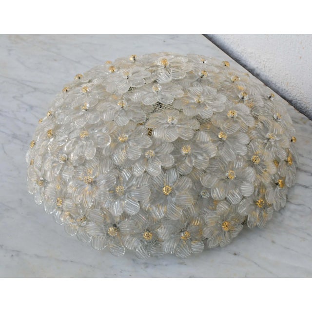 Murano Ceiling Light Flower by Seguso for Venini, Italy, 1960s For Sale - Image 12 of 16