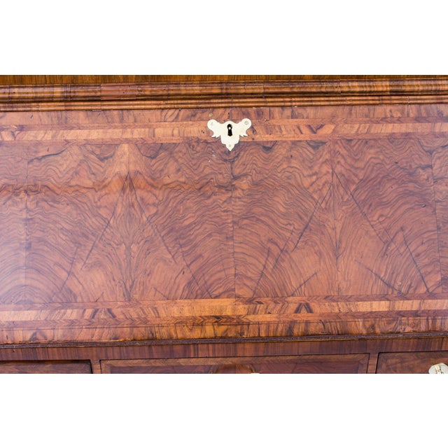 Antique Queen Anne Double Dome Burr Walnut Bureau Bookcase, 18th Century For Sale - Image 12 of 18