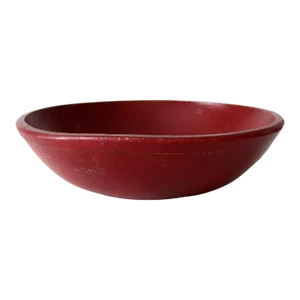 Vintage Painted Primitive Wood Bowl