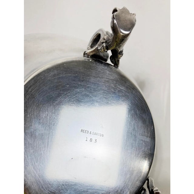 Vintage Silver Footed Reed and Barton Scalloped Bowl For Sale - Image 10 of 10