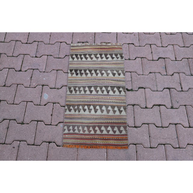 1960s Vintage Turkish Kilim With Stripe Patterns For Sale - Image 11 of 11
