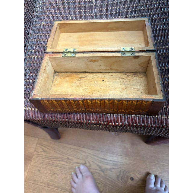 1920s 1920 Circa Marquetry Wooden Box For Sale - Image 5 of 6
