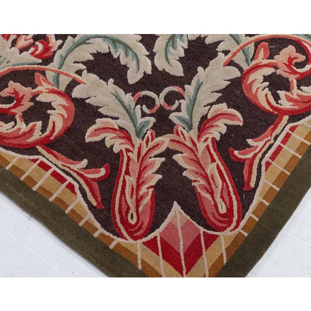 Textile Bessarabian Half Pile Inspired Rug For Sale - Image 7 of 8