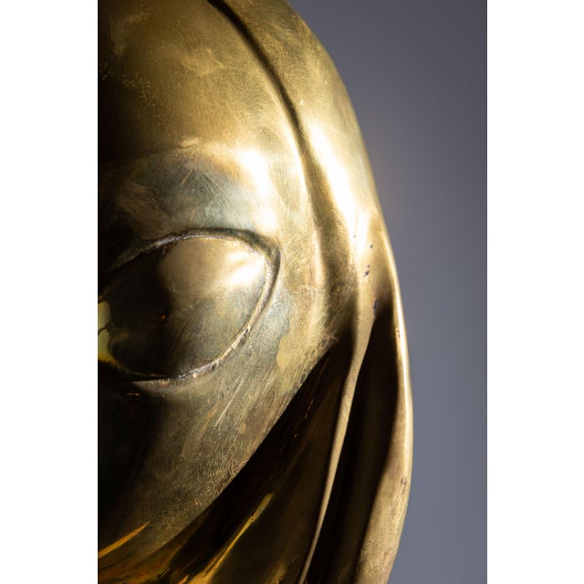 After Brancusi, Modernist Bust, 1970s, Brass For Sale - Image 11 of 18