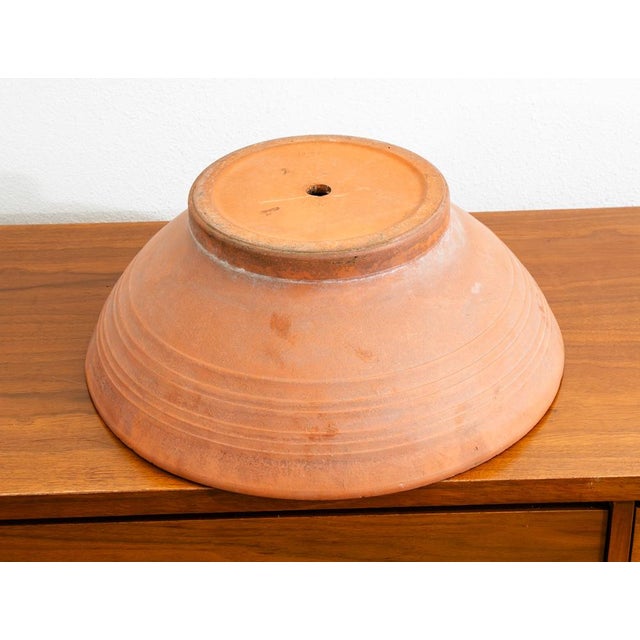 Mid-Century Modern 1960s Mid Century Modern Planter Terra Cotta Silma Italy Pottery Vintage Round 18" For Sale - Image 3 of 12
