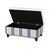 Modern Nautical Striped Tufted Storage Ottoman Bench For Sale - Image 3 of 5