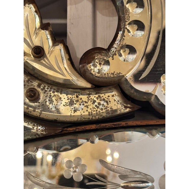 Early 20th C. Venetian Etched Mirror For Sale - Image 10 of 10