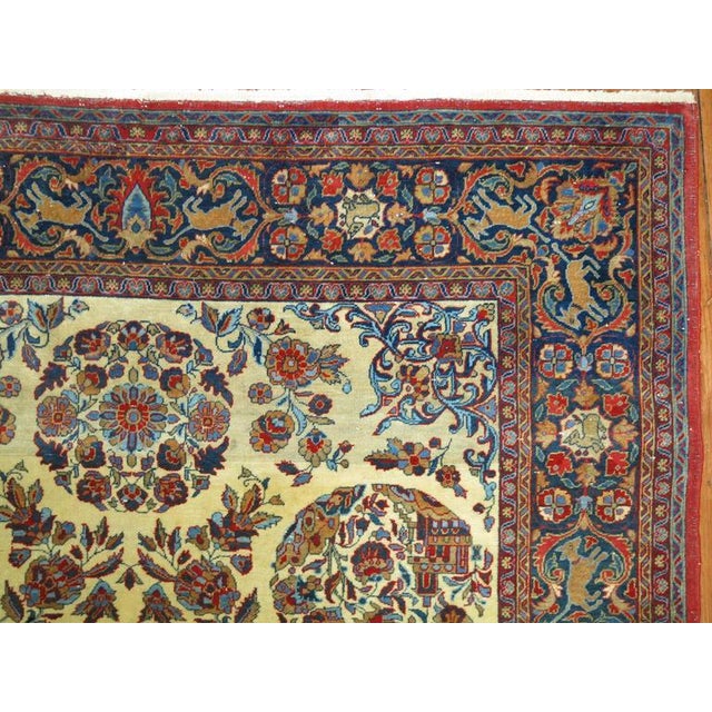 Expressionism Zabihi Collection Antique Persian Kashan with Animal Border - 4'3" x 6'6" For Sale - Image 3 of 6