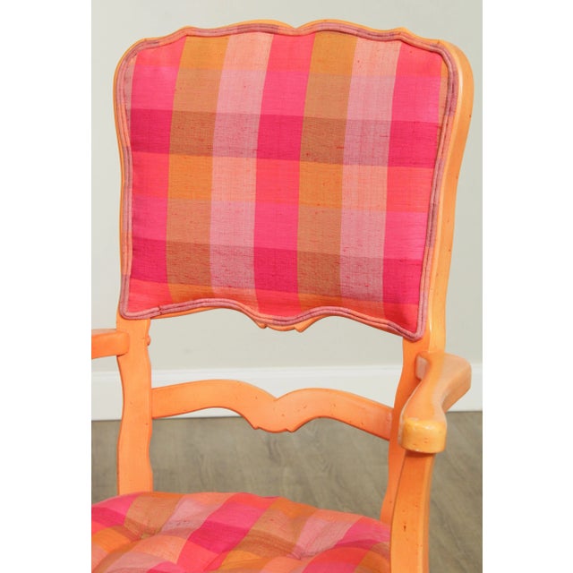 Colorful Vintage Custom French Country Style Dining Chairs - Set of 6 For Sale - Image 12 of 13