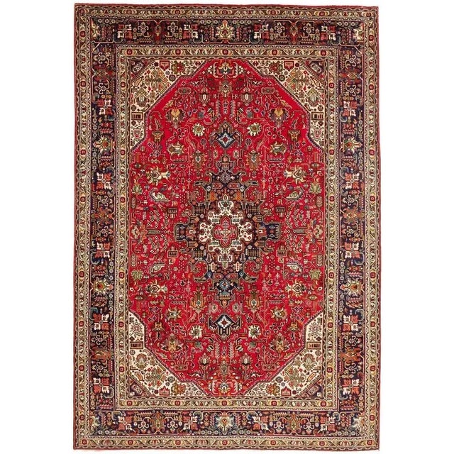 Middle Eastern Hand-Knotted Tabriz Rug For Sale - Image 11 of 11