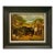 Late 20th Century Realist Farmhouse Oil Painting, Countryside Farm Animals, Framed, 42.5"w For Sale