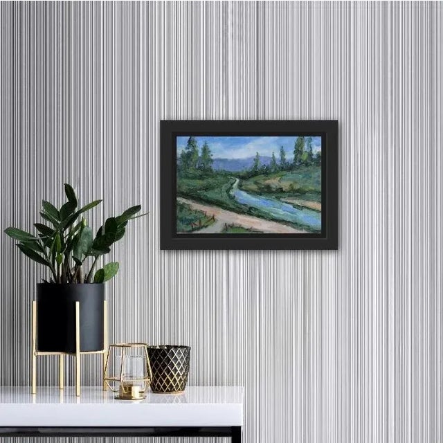 2020s Modern Impressionist Landscape Painting — Swimming Hole For Sale - Image 5 of 7