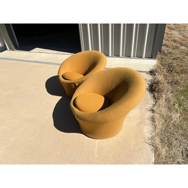 Early Production Pierre Paulin 'Mushroom' Chairs for Artifort, 1960s, Signed For Sale In Los Angeles - Image 6 of 15