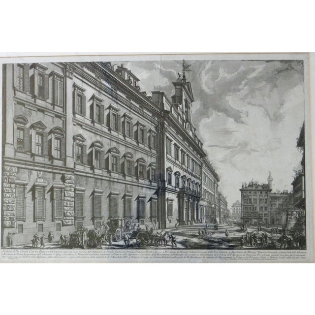 Black Mid 18th Century Etching “Veduta Della Gran Curia Innocenziana” by Giovanni Battista For Sale - Image 8 of 9