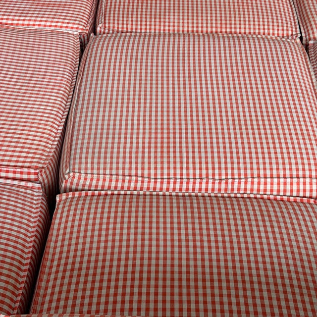 1970s Playpen Sectional by Hans Hopfer for Roche Bobois in Gingham For Sale In Chicago - Image 6 of 11