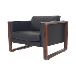 German Leather Lounge Chair by Walter Knoll, 1970s For Sale