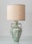 Spanish Revival Ceramic Table Lamps with New Linen Shades, 2010s, Set of 2 For Sale - Image 4 of 18