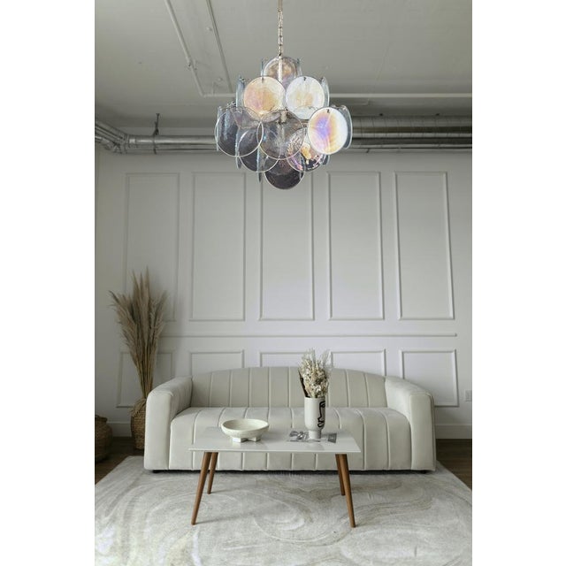 Vintage Italian Murano Chandelier in the style Vistosi, 1970s For Sale - Image 12 of 18