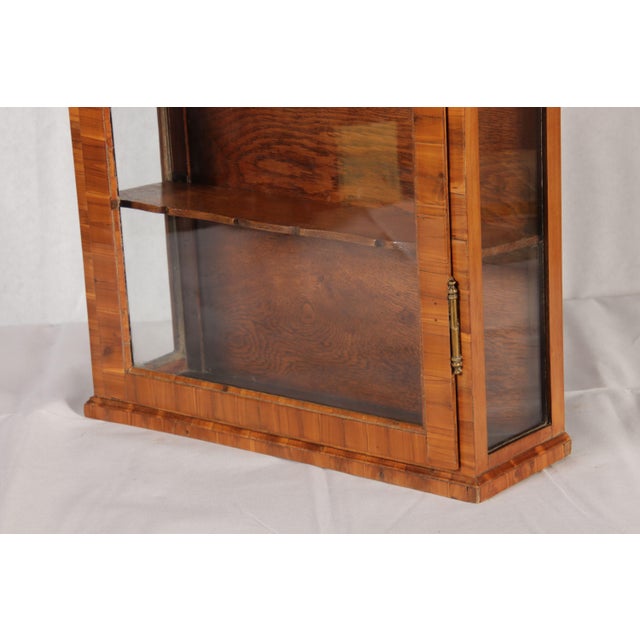 Small Antique Baroque Hanging Display Cabinet Walnut, 1800 For Sale - Image 18 of 18
