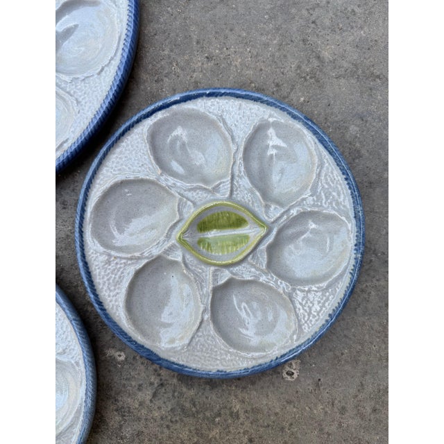 French French Oyster Plates and Platter For Sale - Image 3 of 5