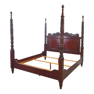 Ralph Lauren Mahogany King Poster Bed For Sale
