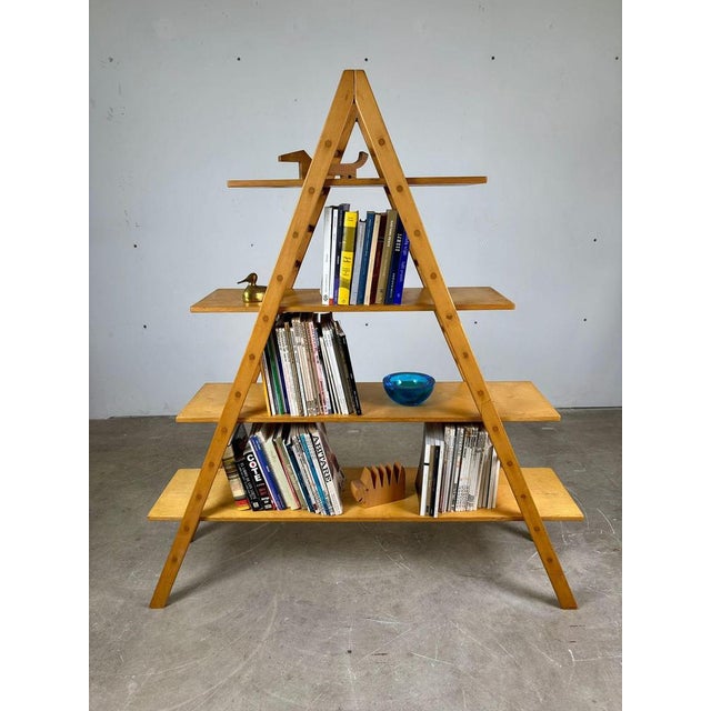 Italian Postmodern Modular Wooden Bookcase by Giovannetti, 1980s For Sale - Image 9 of 12