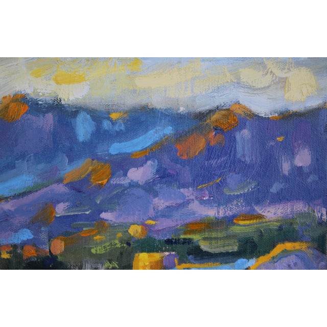 Contemporary Evening in New Mexico, Expressionist Oil Painting Sunset For Sale - Image 3 of 11