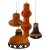 Orange Glazed Ceramic Pendant Lights, Germany, 1970s, Set of 4 For Sale - Image 13 of 13