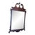 Mid 20th Century Chippendale Style Mahogany Finish Wall Mirror With Swan-Neck Pediment and Urn Finial For Sale