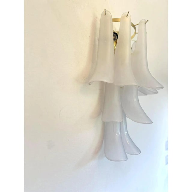 Frosted Selle Murano Glass Wall Sconce in Mazzega Style by Simoeng for Simoeng For Sale - Image 6 of 8
