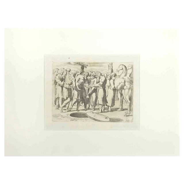 Sisto Badalocchio, Genesis 37, Old Testament Story, Etching, 1607 For Sale