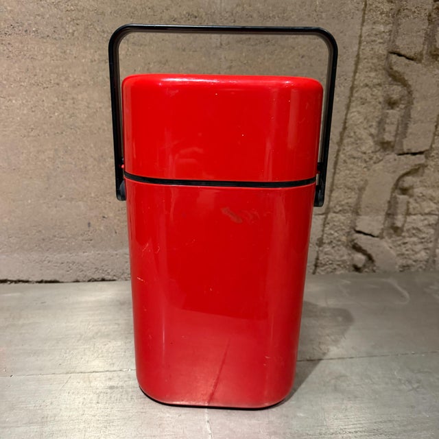 Plastic Vintage Red Byo Insulated Two-Bottle Wine Cooler Richard Carlson Décor Australia For Sale - Image 7 of 15